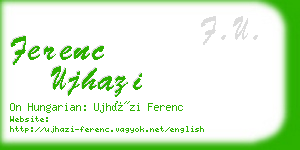 ferenc ujhazi business card